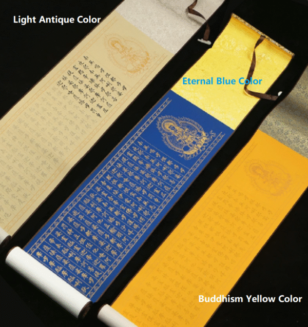 003 The Great Compassion Mantra Xuan Paper Copying Scroll Shakyo Song Brocade Box Set Calligraphy Tracing Artwork