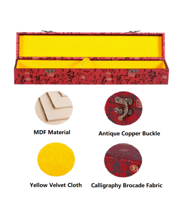 004 Xuan Paper Hand Scroll for Painting Calligraphy Artwork Cursive Script Calligraphy Song Brocade Fabric Necklace Gift Box