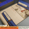Xuan Paper Hand Scroll Copying  Phonetic Rhyme and Musical Rhythm  Article 《 Sheng Lv Qi Meng 》by Che Wan Yu  in Qing  Dynasty  Song Brocade Box 
