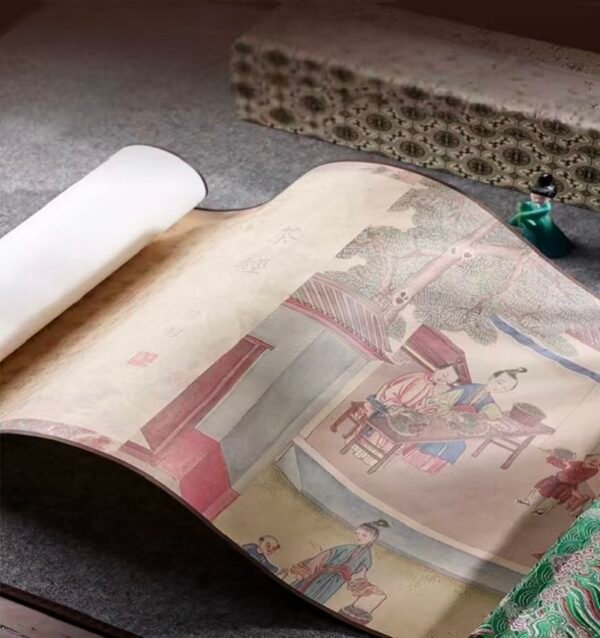 xuan paper hand scroll Artwork copying < The Classic of Tea > song brocade box Gift set