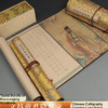 Xuan Paper Hand Scroll Copying Chinese Daoism Classic  Do Good Deeds  Article 《 YIN ZHI WEN 》 Song Brocade Box 