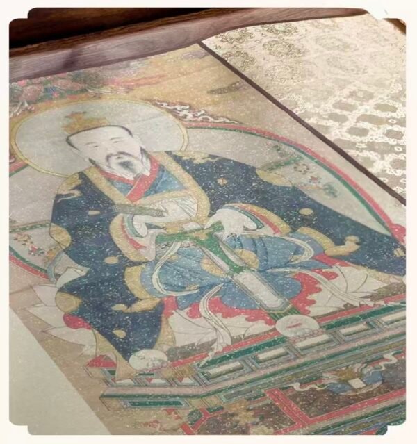 007. Xuan Paper Hand Scroll Daoism Scripture Copying Writing The Suprme Marvelous Scripture Song Brocade Box Set