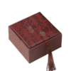 Chinese Solid Wood Sandalwood Massage Comb Gift Elegant Brocade Box Set
