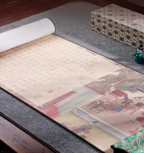 xuan paper hand scroll Artwork copying < The Classic of Tea > song brocade box Gift set