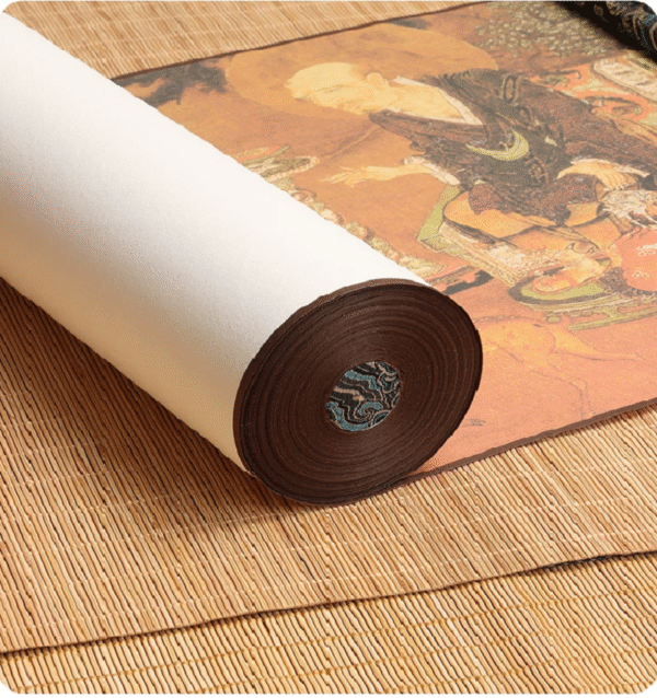 Xuan Paper Calligraphy Hand Scroll Copying  Ancient  Wisdom on Strategy and Tactics < GUI GU ZI > Song Brocade Box
