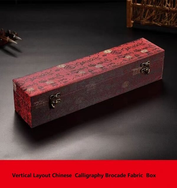 008 (1) Xuan Paper Hand Scroll for Painting Calligraphy Artwork Cursive Script Calligraphy Song Brocade Fabric Necklace Gift Box