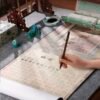 xuan paper hand scroll Artwork copying < The Classic of Tea > song brocade box Gift set