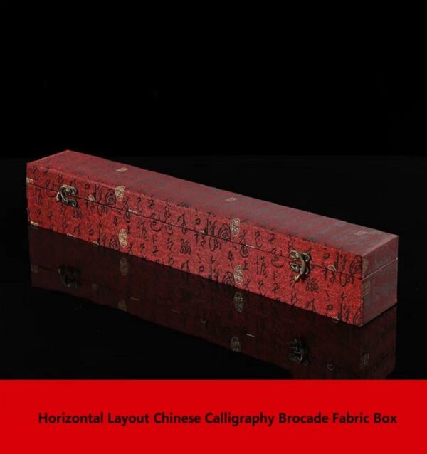 008 (2) Xuan Paper Hand Scroll for Painting Calligraphy Artwork Cursive Script Calligraphy Song Brocade Fabric Necklace Gift Box