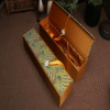 Xuan Paper Hand Scroll Copying Chinese Daoism Classic  Do Good Deeds  Article 《 YIN ZHI WEN 》 Song Brocade Box 