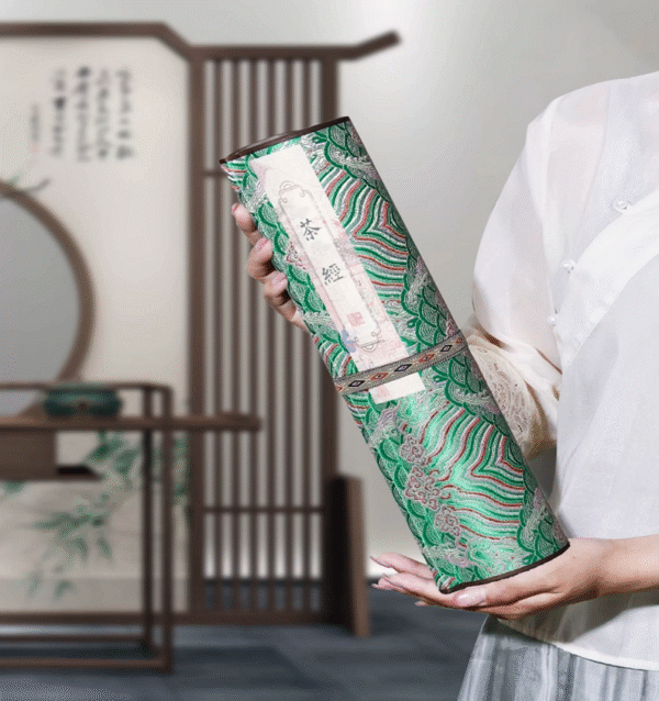 xuan paper hand scroll Artwork copying < The Classic of Tea > song brocade box Gift set