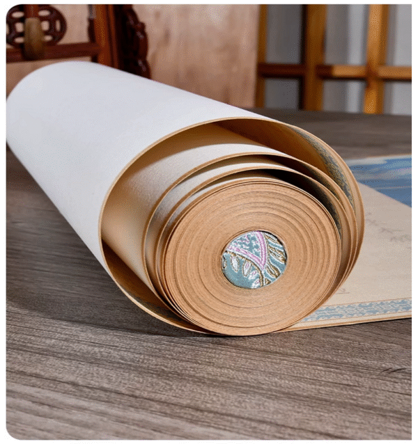 xuan paper hand scroll calligraphy song brocade box set copying < Sutra of Medicine Buddha >