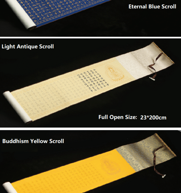 011 The Great Compassion Mantra Xuan Paper Copying Scroll Shakyo Song Brocade Box Set Calligraphy Tracing Artwork
