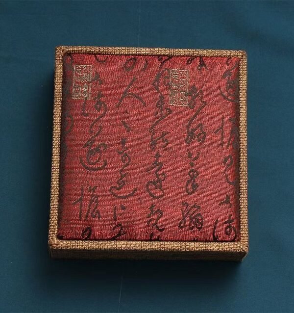 Chinese Solid Wood Sandalwood Massage Comb Gift Elegant Brocade Box Set