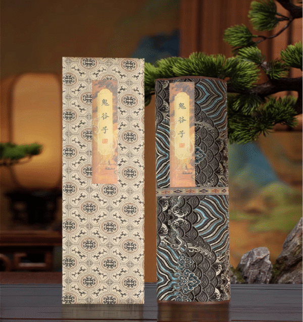 Xuan Paper Calligraphy Hand Scroll Copying  Ancient  Wisdom on Strategy and Tactics < GUI GU ZI > Song Brocade Box