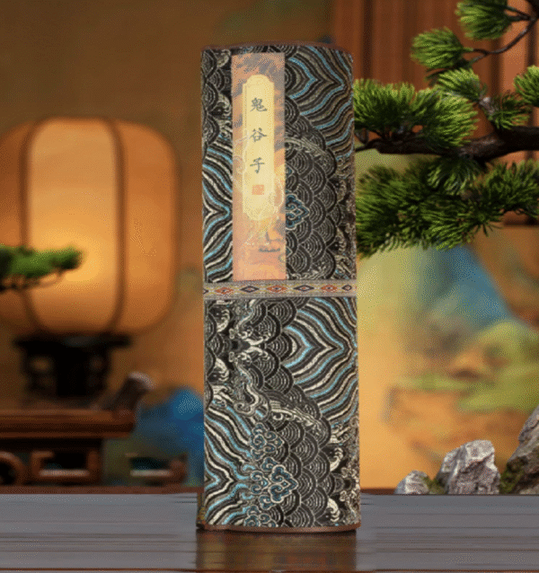 Xuan Paper Calligraphy Hand Scroll Copying  Ancient  Wisdom on Strategy and Tactics < GUI GU ZI > Song Brocade Box