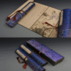Xuan Paper Hand Scroll Copying  Phonetic Rhyme and Musical Rhythm  Article 《 Sheng Lv Qi Meng 》by Che Wan Yu  in Qing  Dynasty  Song Brocade Box 
