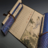 Xuan Paper Hand Scroll Copying  Phonetic Rhyme and Musical Rhythm  Article 《 Sheng Lv Qi Meng 》by Che Wan Yu  in Qing  Dynasty  Song Brocade Box 