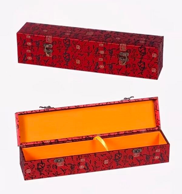 100 Xuan Paper Hand Scroll for Painting Calligraphy Artwork Cursive Script Calligraphy Song Brocade Fabric Necklace Gift Box