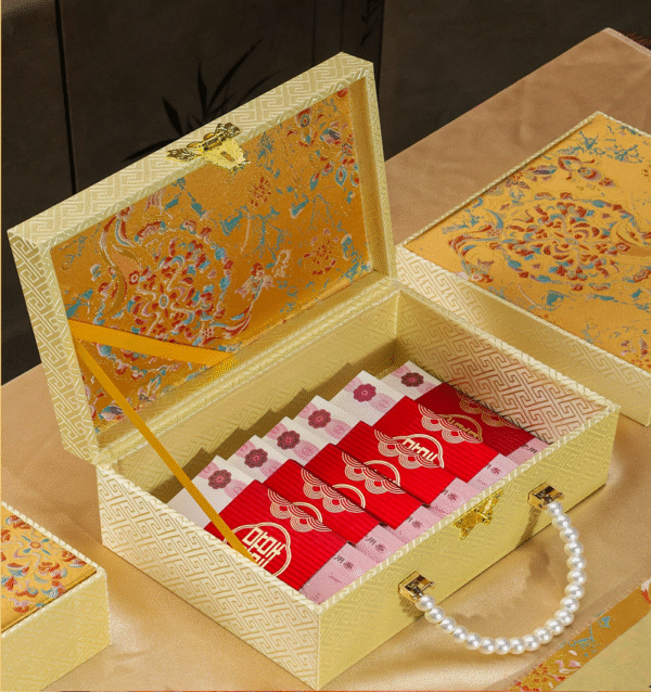 Bride price  Spousal  Conjugal gift  Marriage  Nuptial settlement  Dowry money box Red Yun Brocade Box