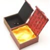 Chinese Solid Wood Sandalwood Massage Comb Gift Elegant Brocade Box Set