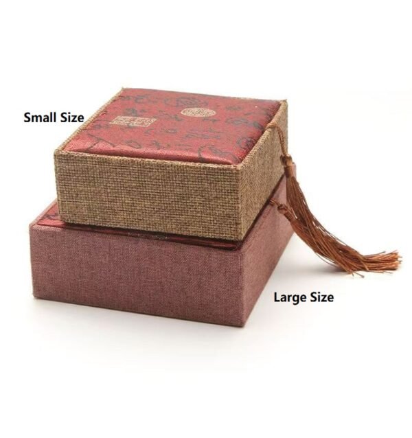 Chinese Solid Wood Sandalwood Massage Comb Gift Elegant Brocade Box Set