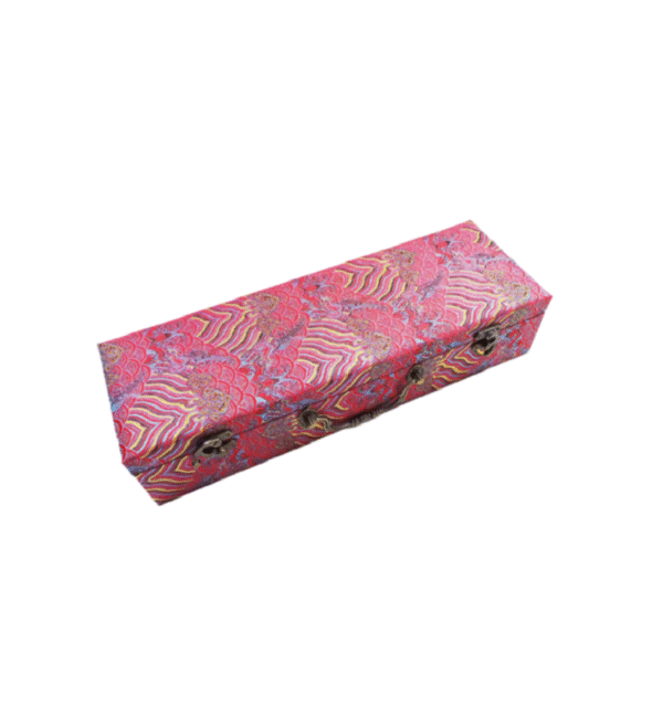 xuan paper hand scroll booklet package Red Gold Phoenix Color Song Brocade Box