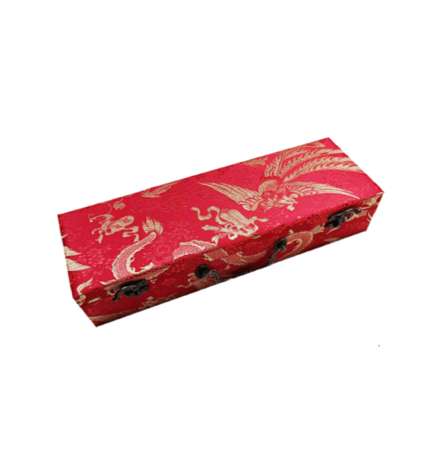 xuan paper hand scroll booklet package Red Gold Phoenix Color Song Brocade Box