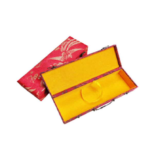 xuan paper hand scroll booklet package Red Gold Phoenix Color Song Brocade Box