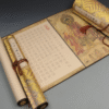 Xuan Paper Hand Scroll Copying  Buddhism  Article < The Great Repentance Sutra of Eighty-Eight Buddhas > Song Brocade Box