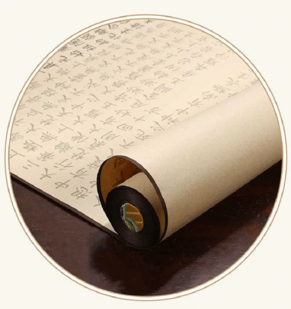 007 Xuan Paper Hand Scroll Copying Tracing Shakyo Taoism Classic of< The Nine Heavens Mysterious Woman > Song Brocade Box Set