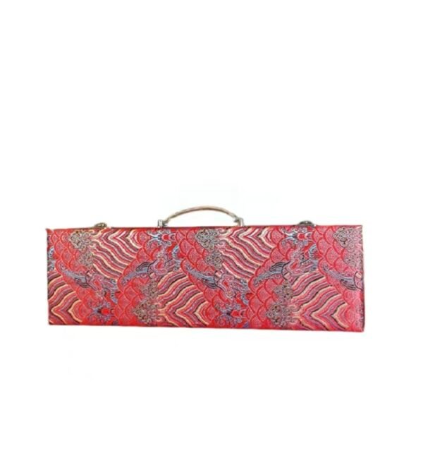 xuan paper hand scroll booklet package Red Gold Phoenix Color Song Brocade Box