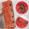 xuan paper hand scroll booklet package Red Gold Phoenix Color Song Brocade Box