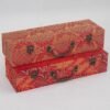 xuan paper hand scroll booklet package Red Gold Phoenix Color Song Brocade Box