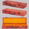 xuan paper hand scroll booklet package Red Gold Phoenix Color Song Brocade Box