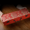 xuan paper hand scroll booklet package Red Gold Phoenix Color Song Brocade Box